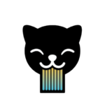Social Noodle Studio Logo featured a cat slurping noodles.