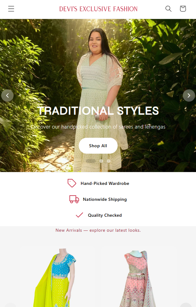 Royal Palm Beach Web Design & SEO | Social Noodle Studio 1 Indian Fashion Boutique Website