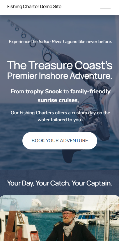 Royal Palm Beach Web Design & SEO | Social Noodle Studio 6 Fishing Charter Demo Website